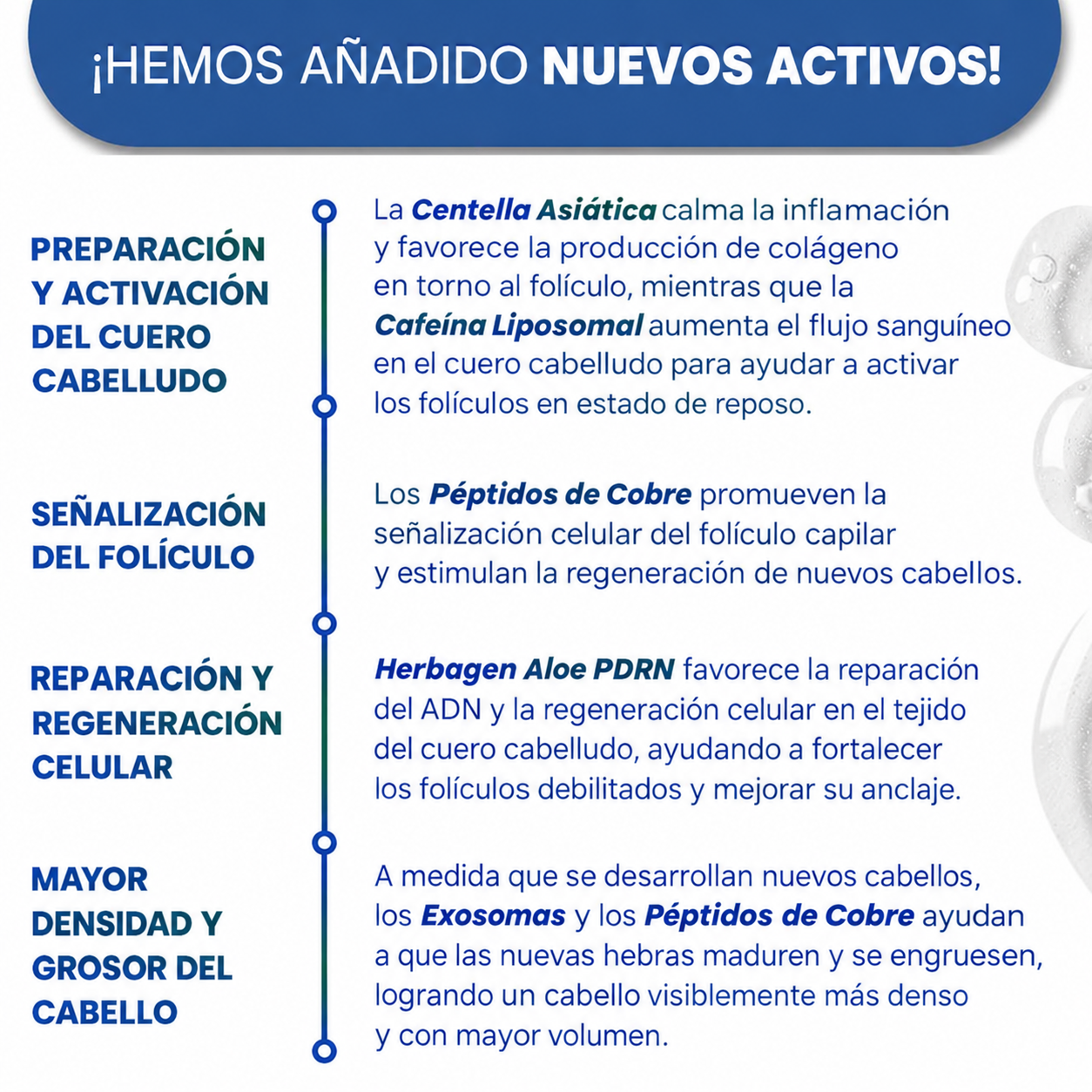 Sérum Roll-On OVELTON para el Crecimiento Capilar Avanzado
