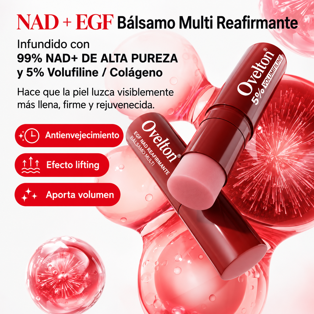 Bálsamo Reafirmante NAD+ EGF OVELTON