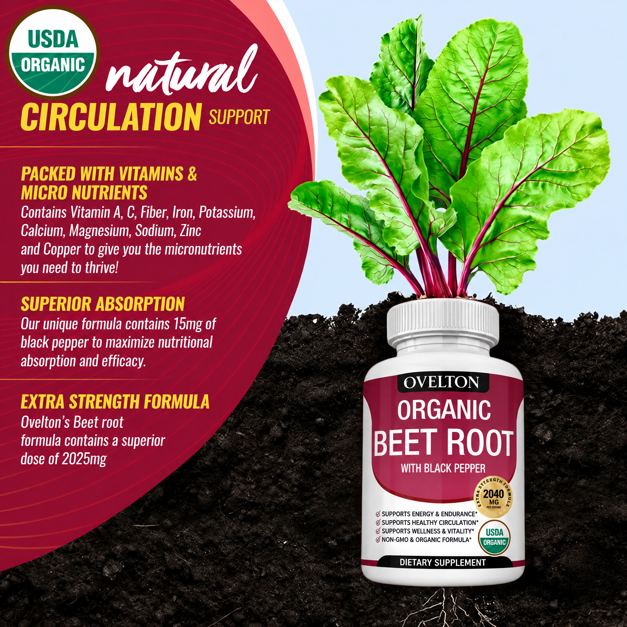 Ovelton Beetroot Tablets